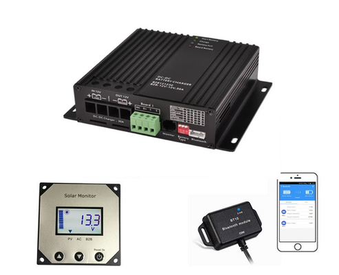 12V-12V DC DC बैटरी चार्जर -20-50℃ ऑपरेटिंग तापमान में सुरक्षित रूप से काम करता है