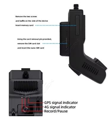ADAS DMS 4G GPS WIFI फ्लीट प्रबंधन समाधान के साथ वाहन DVR AI डैशकैम