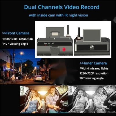 2K HD 4-चैनल एआई डैशकैम वाहन डीवीआर ब्लैकबॉक्स ADAS DSM 4G SOS जीपीएस के साथ