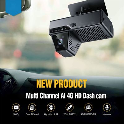 4G 3ch ADAS DSM Cmsv6 प्लेटफ़ॉर्म सॉफ्टवेयर डैशकैम सहित