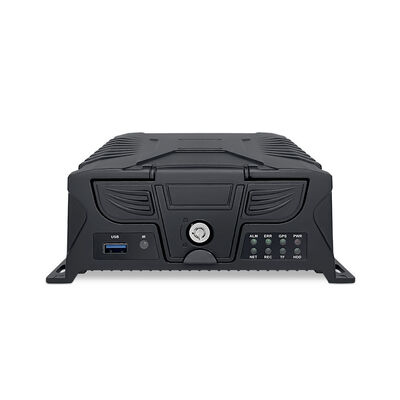 वाहन के लिए वैंडल प्रूफ एविएशन प्लग और कई सुरक्षा सर्किट के साथ स्थिर औद्योगिक डिजाइन के साथ 4 जी मोबाइल डीवीआर