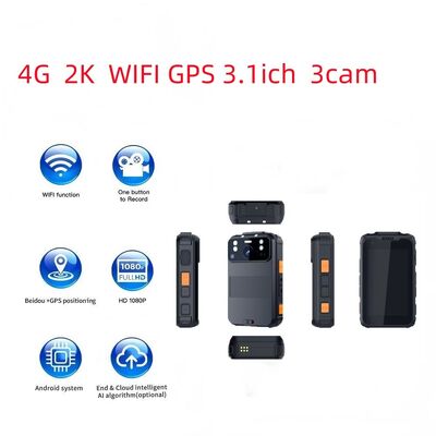 4G बॉडीकैम वाईफाई ONVIF व्यक्तिगत वीडियो रिकॉर्डर