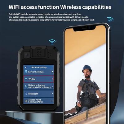 4G बॉडीकैम वाईफाई ONVIF व्यक्तिगत वीडियो रिकॉर्डर