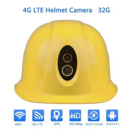 IP67 वाटरप्रूफ वेयरेबल 4G सेफ्टी हेलमेट कैमरा 1080P रियल टाइम डेटा अपलोड के साथ