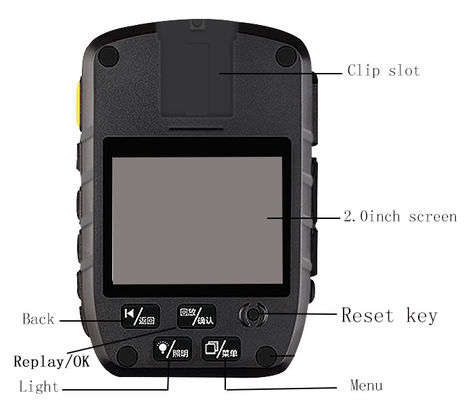 मिनी 4K पुलिस वॉर्न कैमरा वायरलेस कानून प्रवर्तन 1080P वीडियो कैमरा 5.0 MP CMOS सेंसर