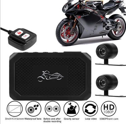 पूर्ण HD AHD2053 AVI मोटरसाइकिल DVR डुअल कैमरा लूप रिकॉर्डिंग