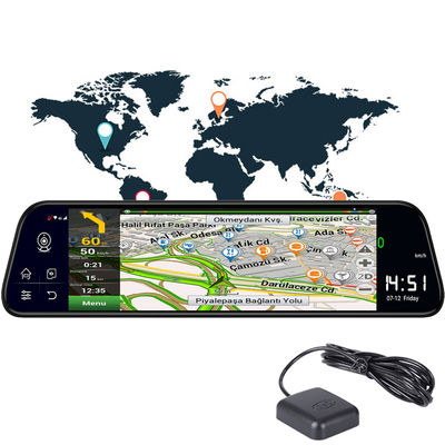 Android8.1 कार DVR 1080P GPS नेविगेशन ADAS कैमकॉर्डर 800mah