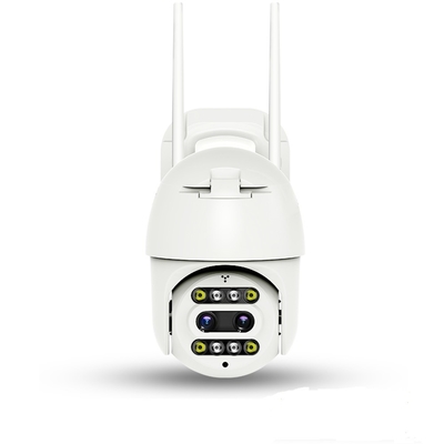 द्विनेत्री 2.0MP 4G वाईफ़ाई सुरक्षा कैमरा डोम आकार DC12V 2A नाइट विजन