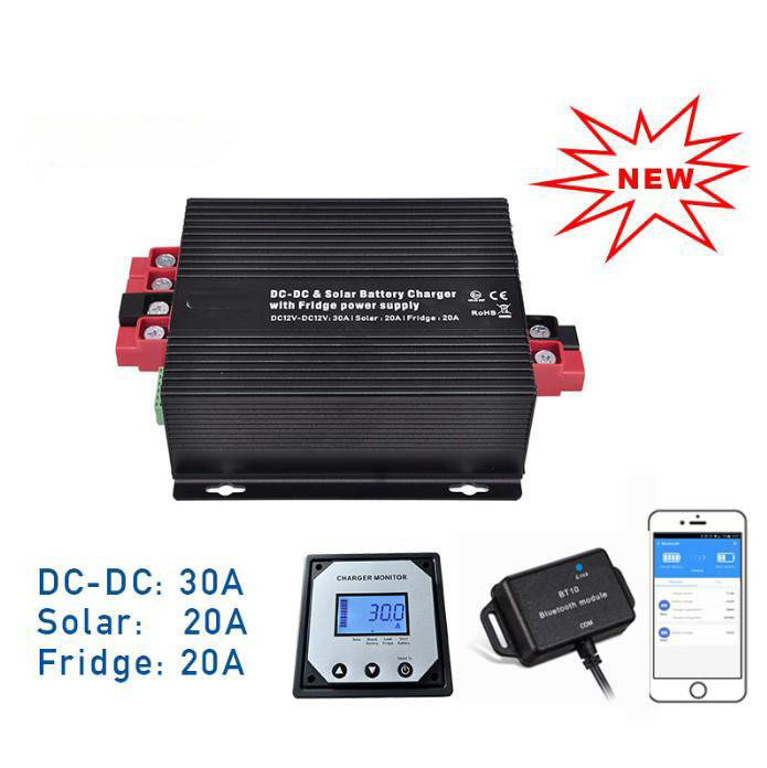 DC12V 30A बूस्टर चार्जर सौर MPPT नियंत्रक RV वाहन कार नौका के लिए फ्रिज चार्जर
